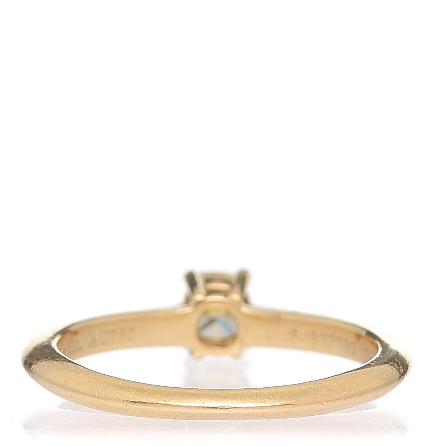 Tiffany 18K Yellow Gold Yellow Diamond .20ct Solitaire Cushion Cut Engagement Ring 45 3.25 3 of 6