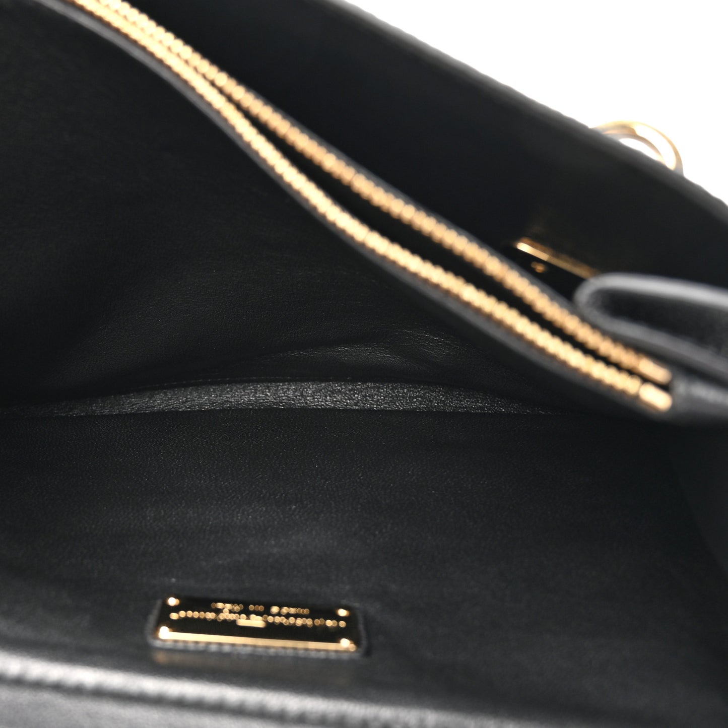 Grained Calfskin Mya Flip Lock Shoulder Bag Black