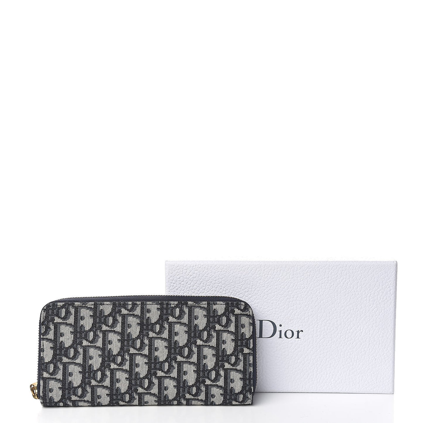 Oblique Zip Around Wallet Blue