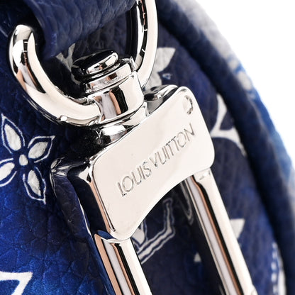 Louis Vuitton Monogram Bandana Mini Keepall Bag Charm Key Holder Blue 4 of 5