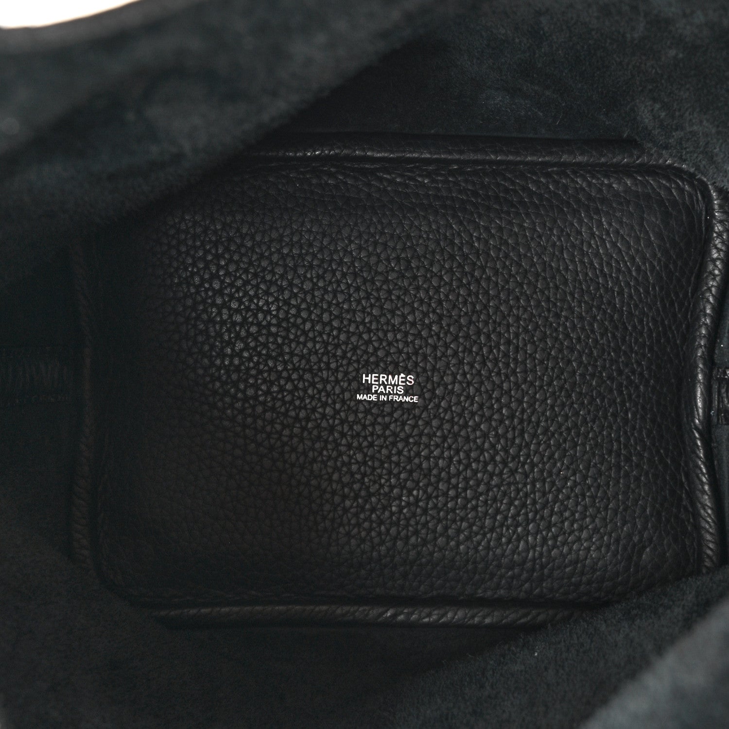 Hermes Taurillon Clemence Epsom Eclat Picotin 18 PM Black White 5 of 9