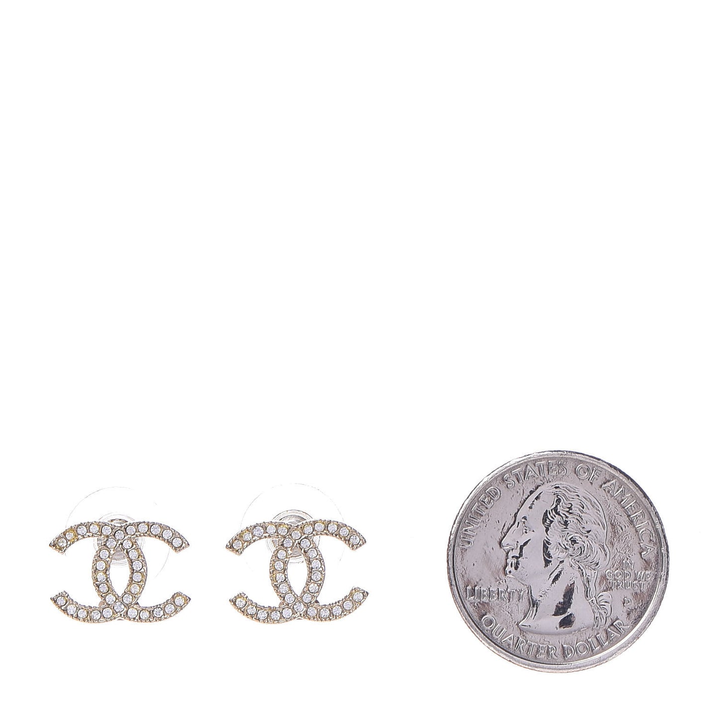 Crystal CC Earrings Gold
