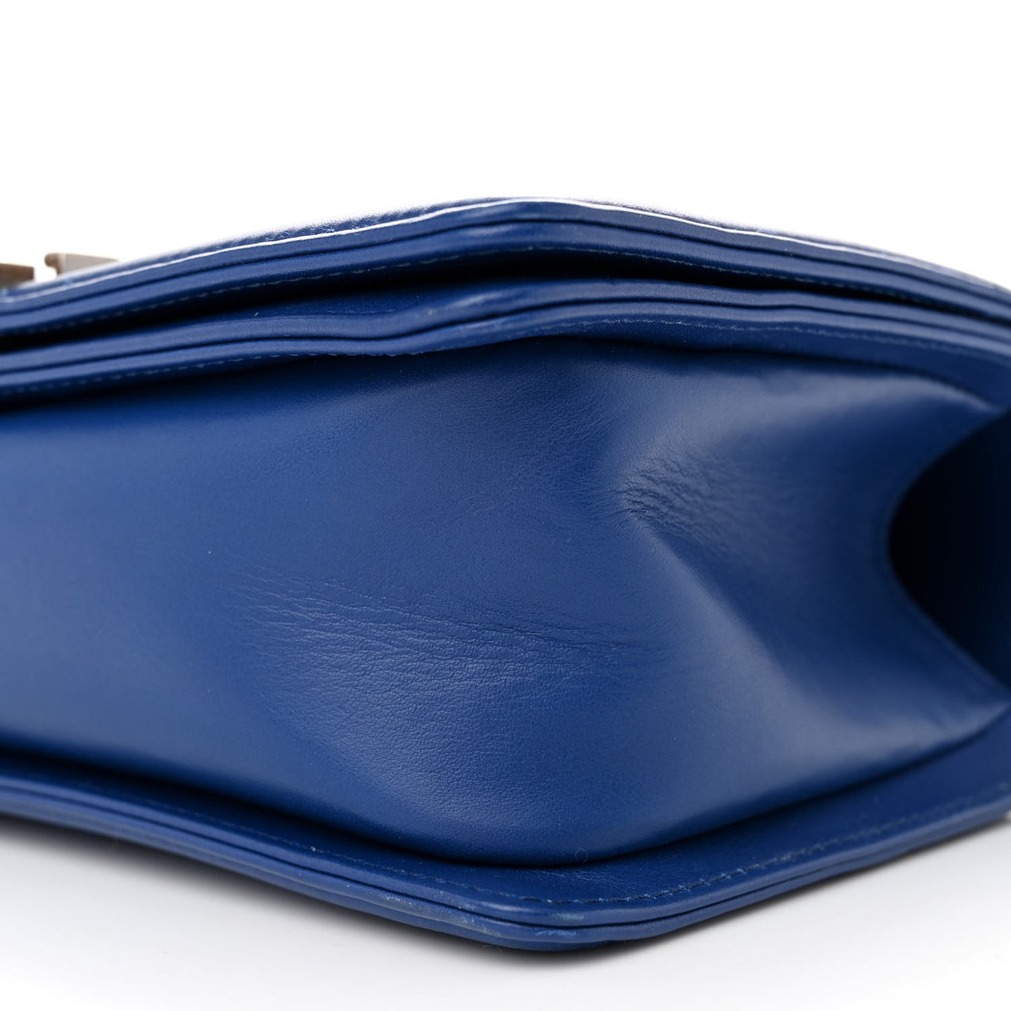 Matte Snakeskin Medium Boy Flap Blue