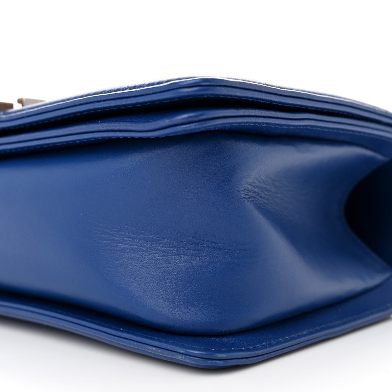 Chanel Matte Snakeskin Medium Boy Flap Blue 10 of 15