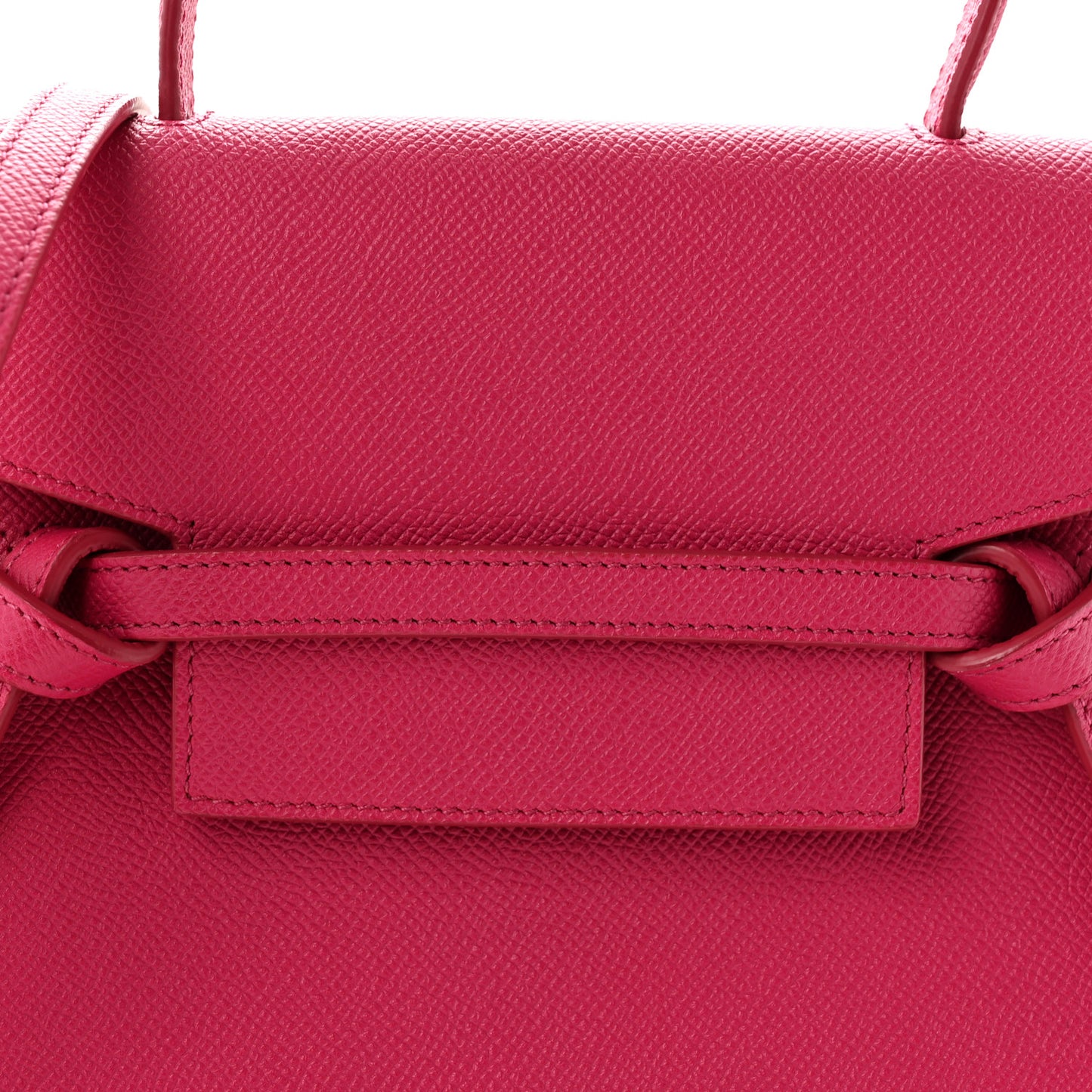 Grained Calfskin Nano Belt Bag Raspberry