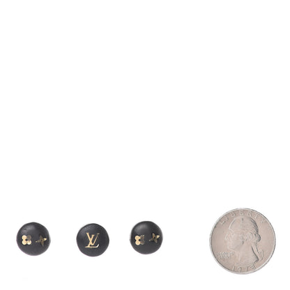 Louis Vuitton Tiger Wood Brass Silvania Stud Earrings 2 of 4