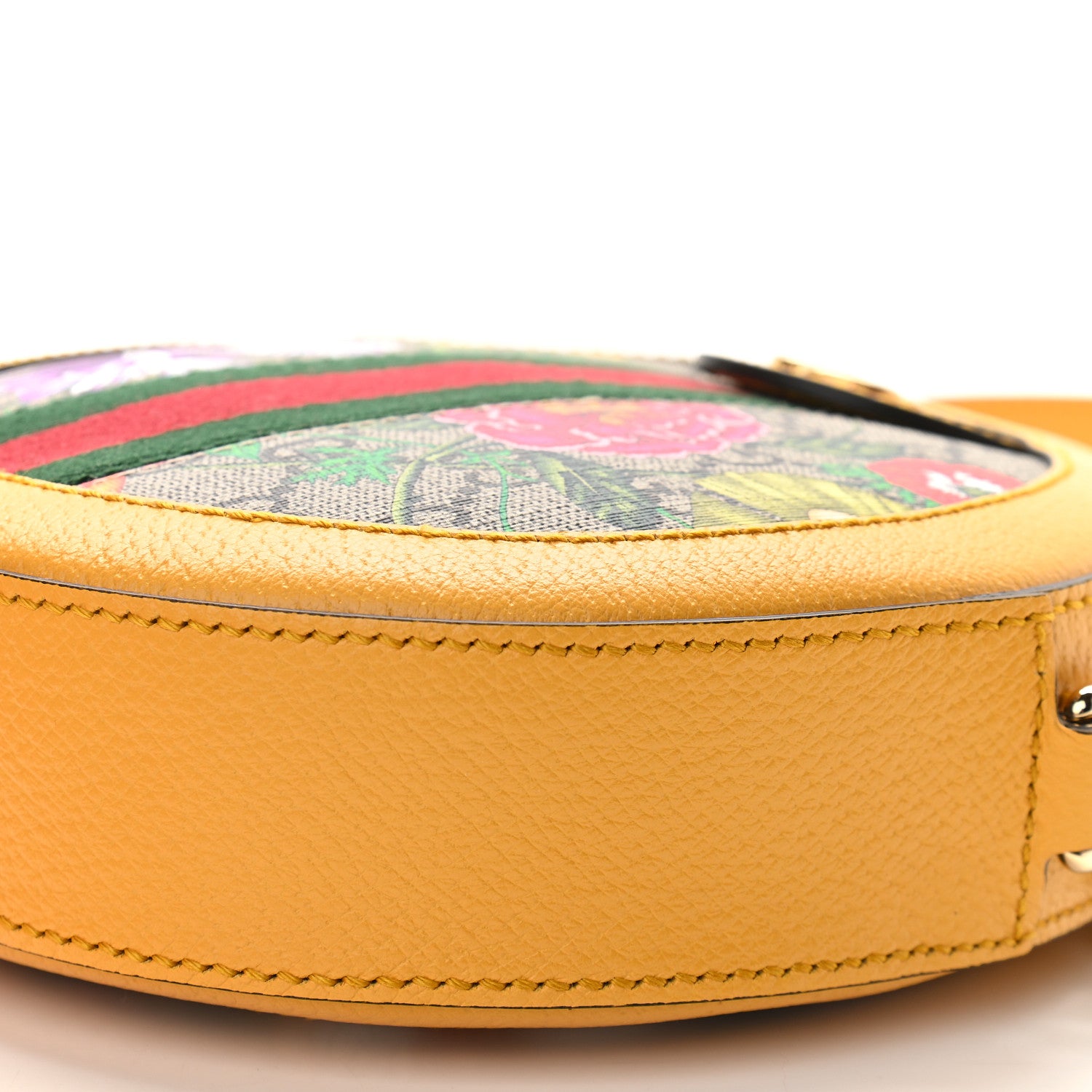 Gucci GG Supreme Monogram Flora Web Mini Ophidia Round Shoulder Bag Beige Multicolor Crop 9 of 9