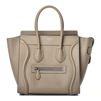 Celine Drummed Calfskin Micro Luggage Dune 1 of 8