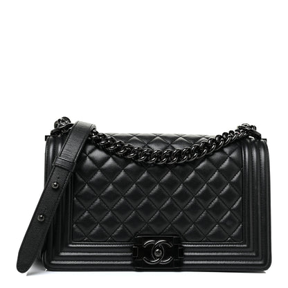 Chanel Caviar Quilted Medium Boy Flap So Black 1 of 13