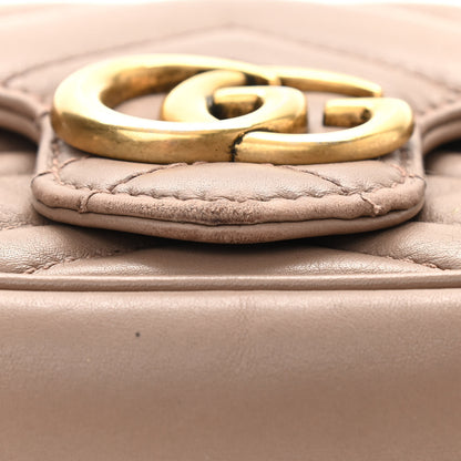 Gucci Calfskin Matelasse Super Mini GG Marmont Shoulder Bag Porcelain Rose 15 of 15