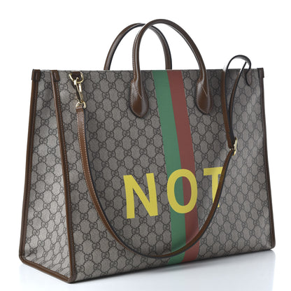 Gucci GG Supreme Monogram Fake/Not Large Retro Interlocking G Tote Bag Beige Brown Sugar 4 of 11