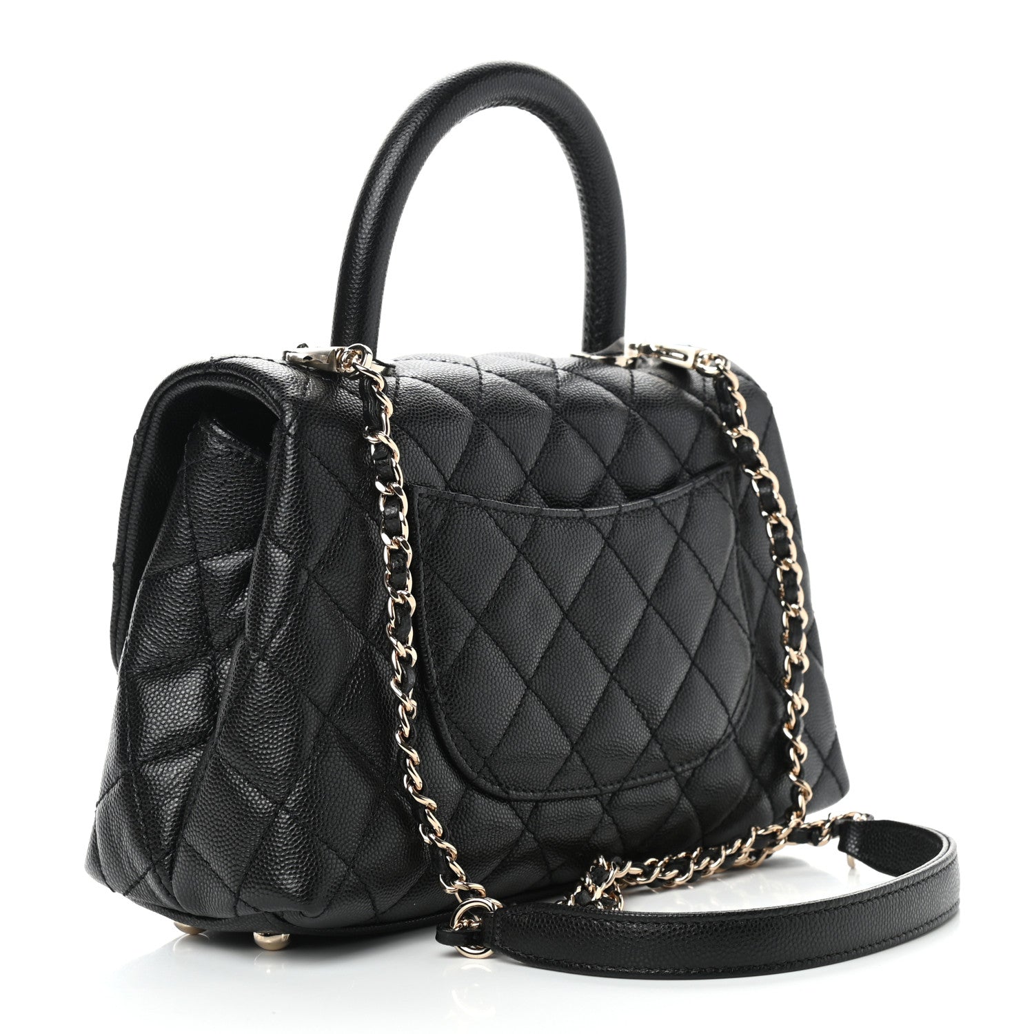 Chanel Caviar Quilted Mini Coco Handle Flap Black 3 of 9