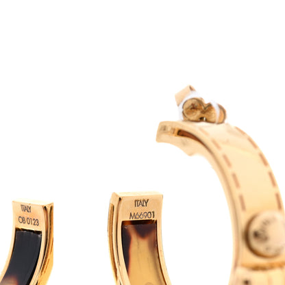Louis Vuitton Metal Hinged Hoop Earrings Gold 2 of 5