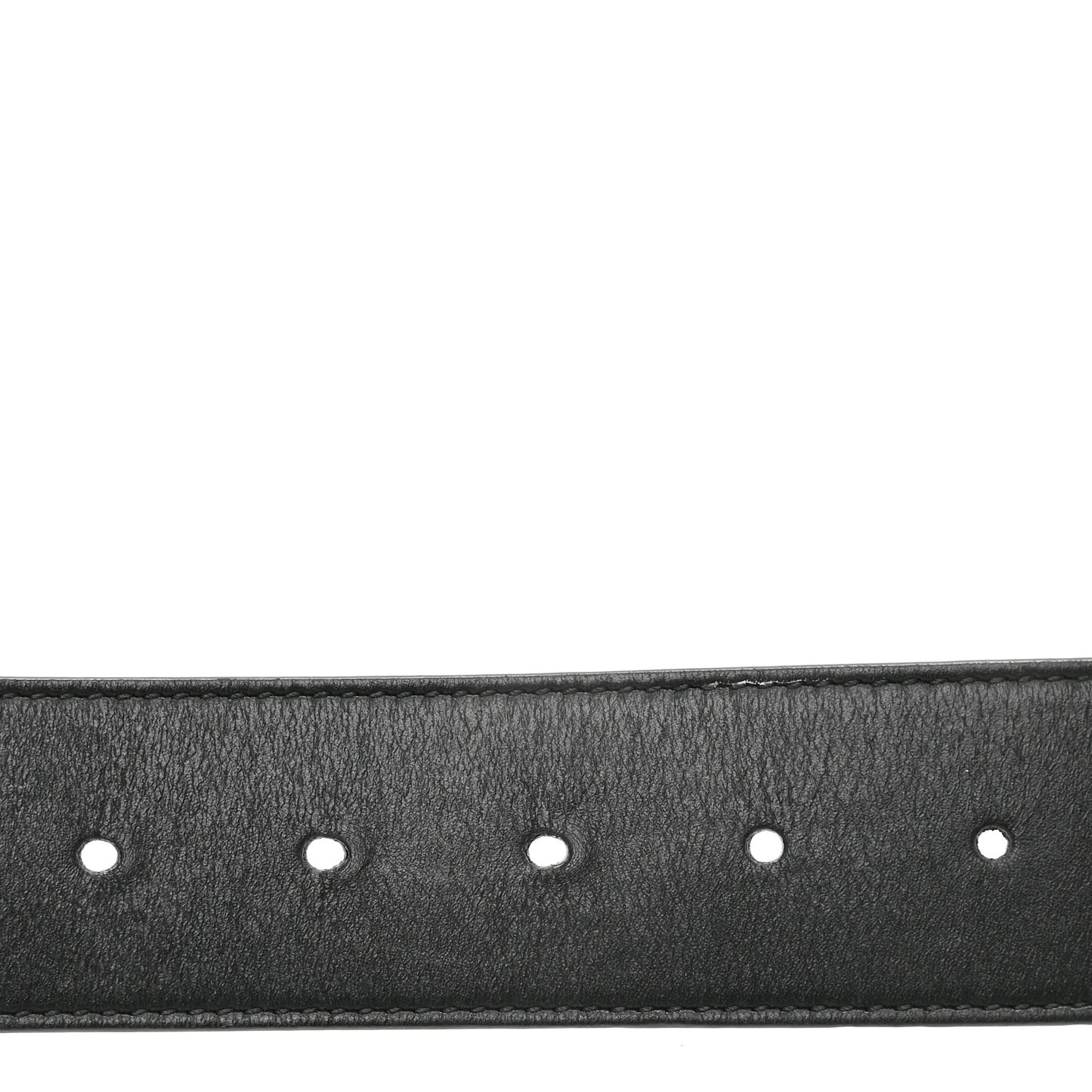 Moon Calfskin Pearl Double G 40mm Belt 80 32 Black Cream