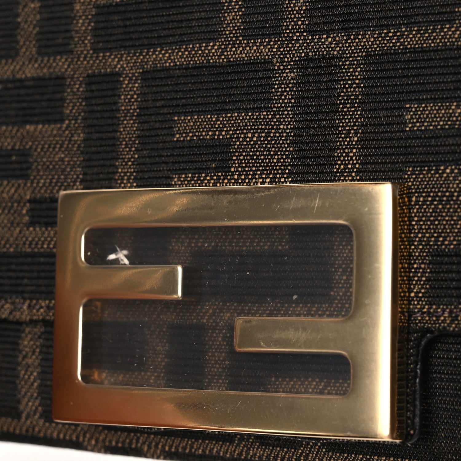 Fendi Fabric Jacquard FF 1974 Continental Wallet On Chain Tobacco Moro 15 of 16