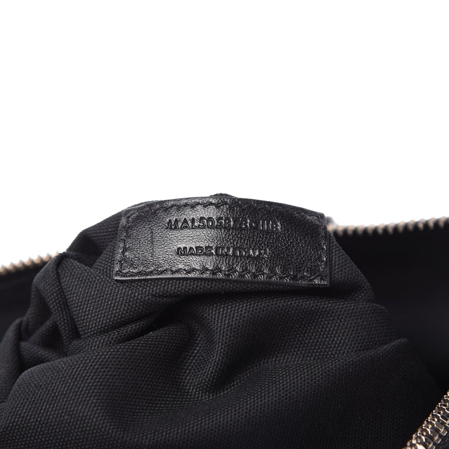 Canvas Calfskin Belted Flat Messenger Bag Black