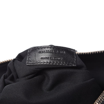 Saint Laurent Canvas Calfskin Belted Flat Messenger Bag Black 9 of 10