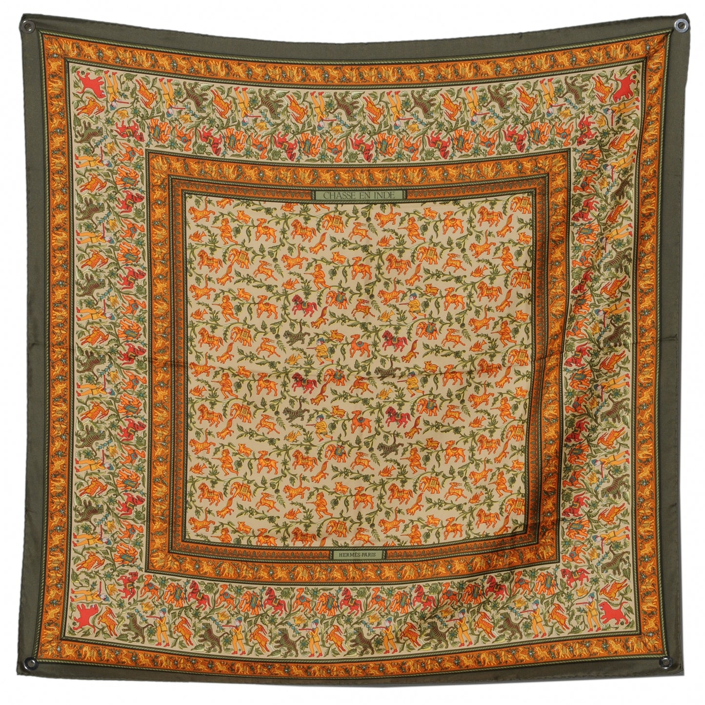 Silk Chasse en Inde Scarf 90