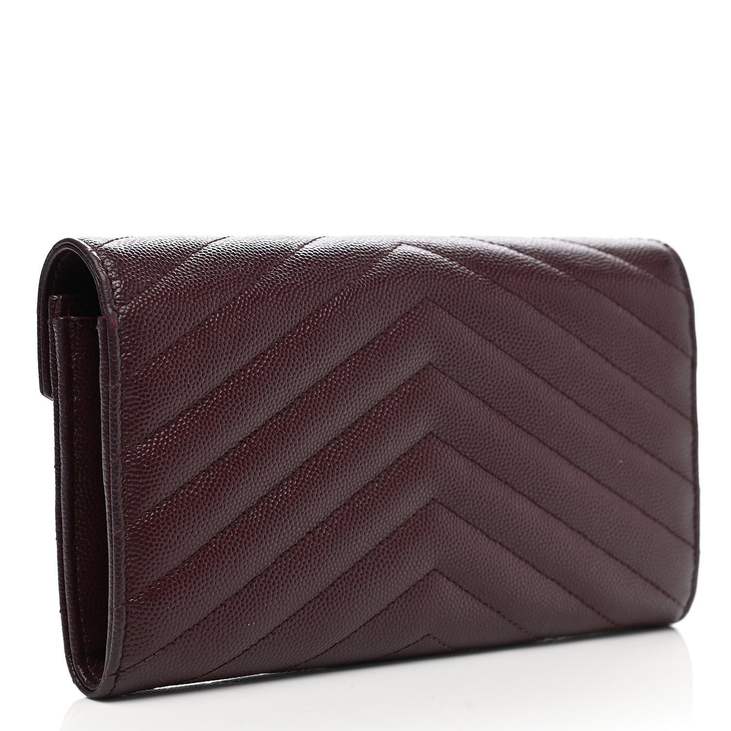 Grain De Poudre Matelasse Chevron Monogram Flap Wallet Rouge Legion