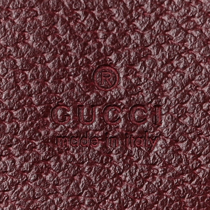 Gucci Textured Calfskin Web Ophidia Card Case Vintage Bordeaux 6 of 9