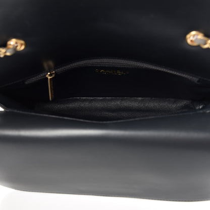 Chanel Lambskin Quilted Large CC Chic Flap Grey Dark Navy 7 of 10