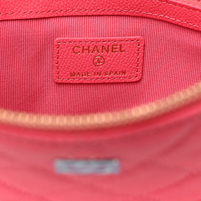 Chanel Caviar Quilted Medium Cosmetic Case Pink 6 of 8