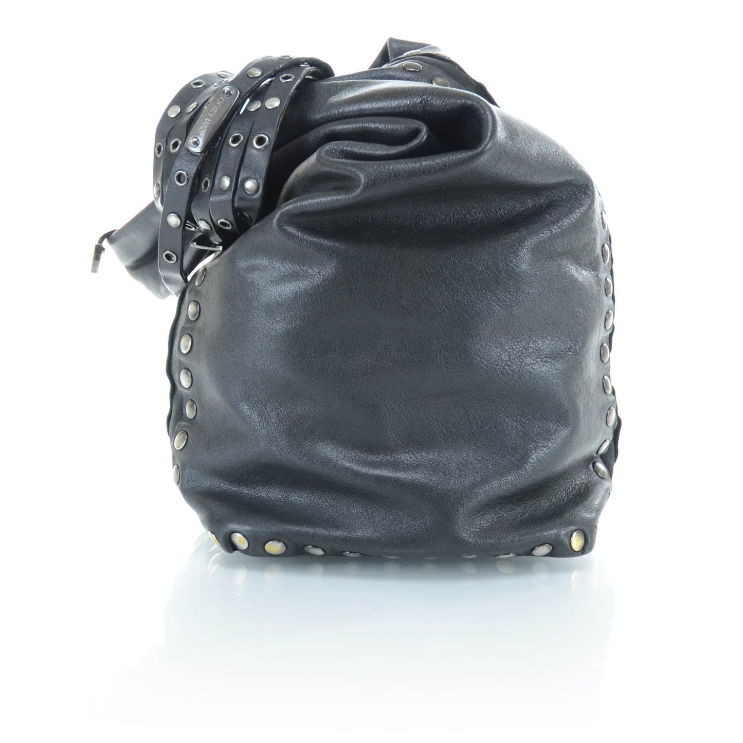 Leather Studded Medium Saba Hobo Black