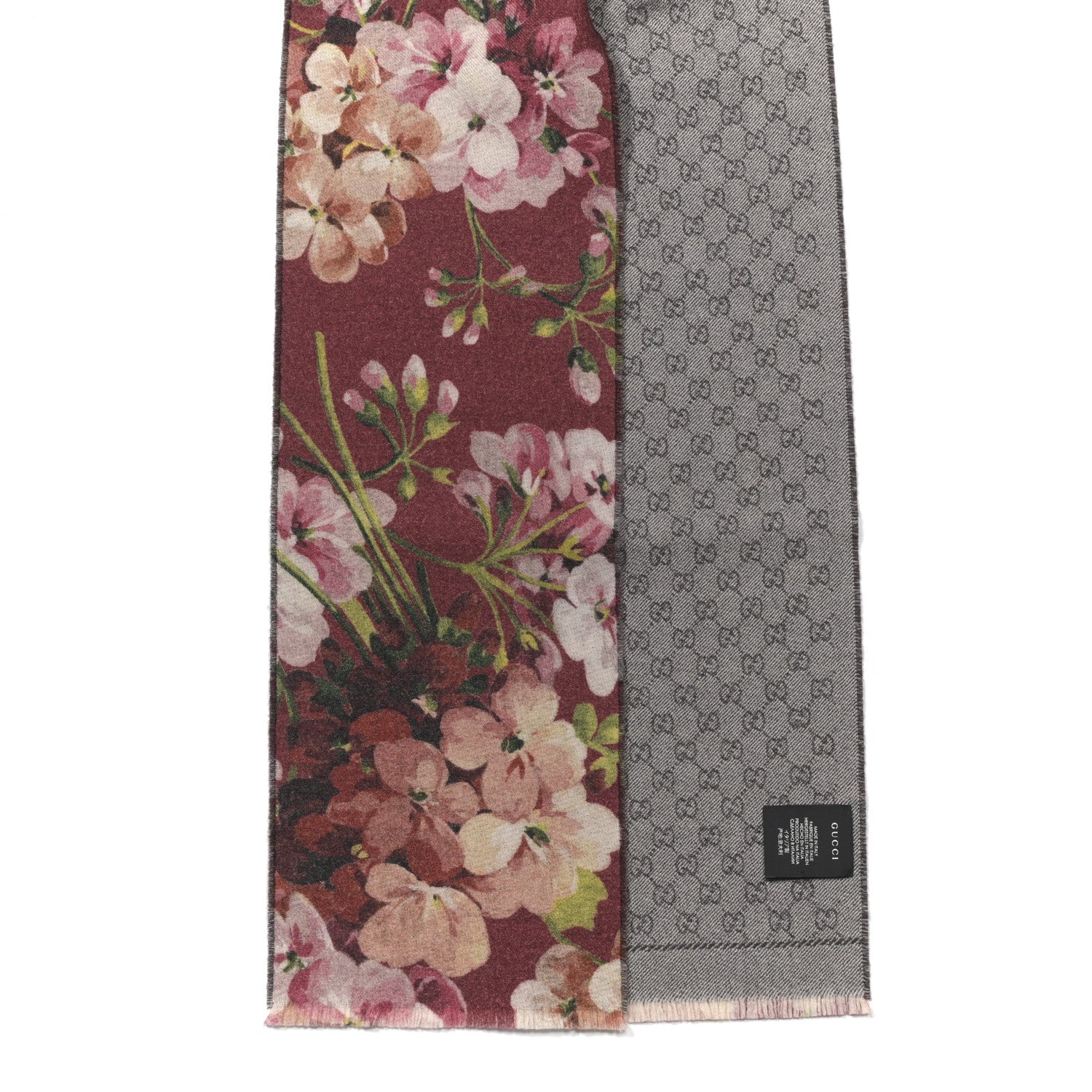 Gucci Wool GG Monogram Miniorophin Scarf Lacquer Pink 2 of 3