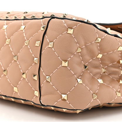 Valentino Garavani Nappa Large Rockstud Spike Shoulder Bag Soft Noisette 8 of 13