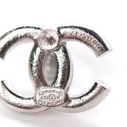 Chanel Crystal CC Earrings Silver 4 of 4