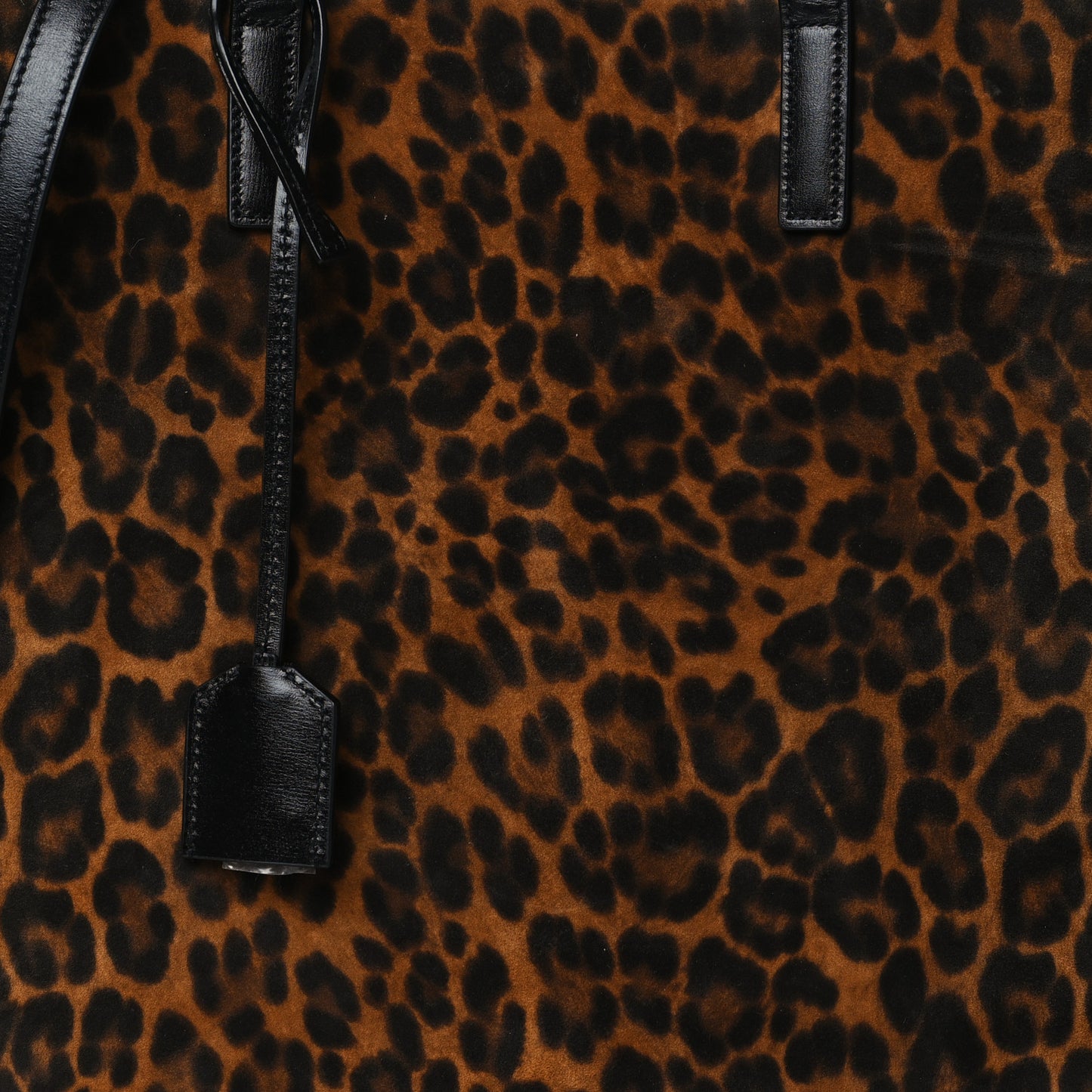 Suede Leopard Print Toy Shopping Tote Naturale
