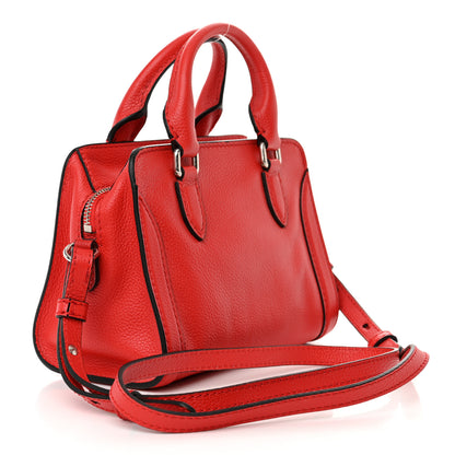Alexander McQueen Pebbled Calfskin Mini Padlock Tote Red 3 of 12