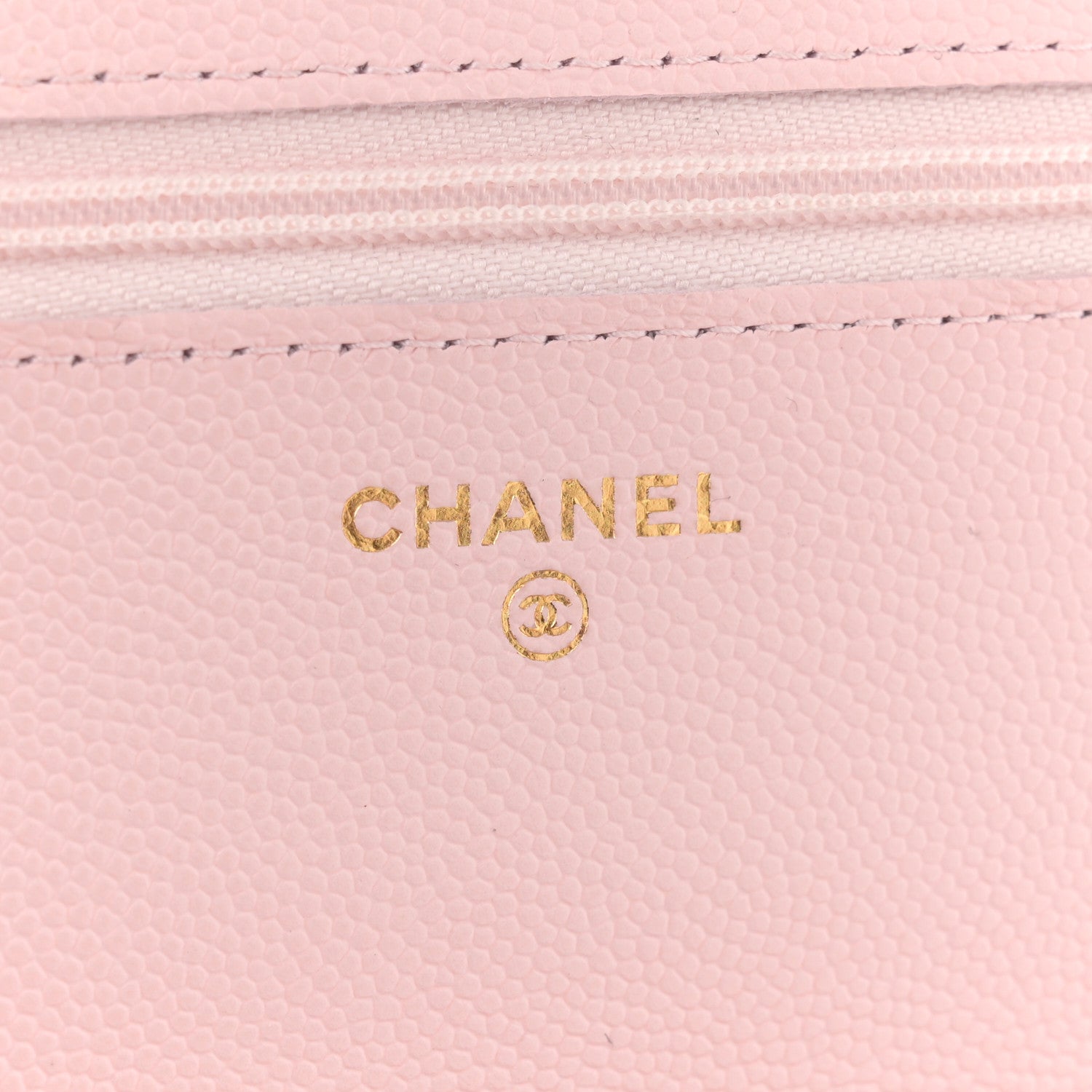 Chanel Caviar Quilted Wallet on Chain WOC Light Pink 6 of 12