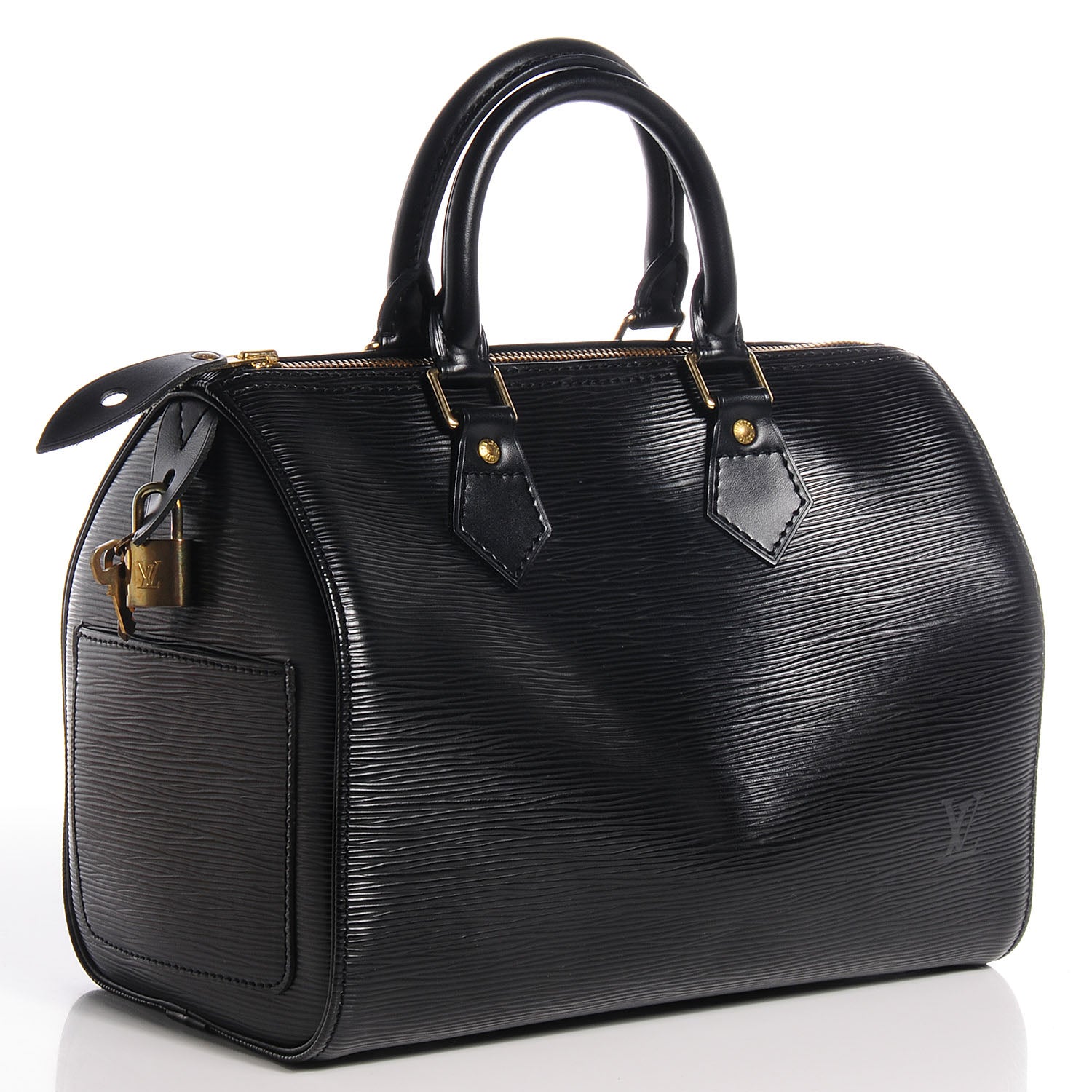 Louis Vuitton Epi Speedy 25 Black 3 of 7