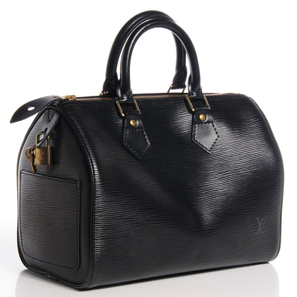 Louis Vuitton Epi Speedy 25 Black 3 of 7