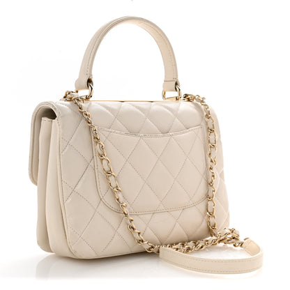 Chanel Lambskin Quilted Small Trendy CC Dual Handle Flap Bag White 2 of 15