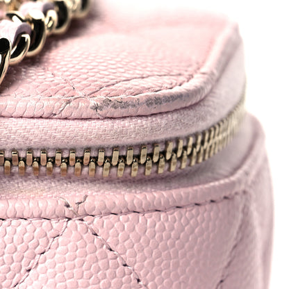 Chanel Caviar Quilted Small Vanity Case With Chain Light Pink 12 of 14