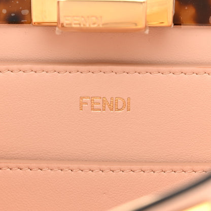 Fendi Vitello Seta Shiny Nappa Plexiglass Medium Peekaboo I SEE U Satchel Light Rose 7 of 12