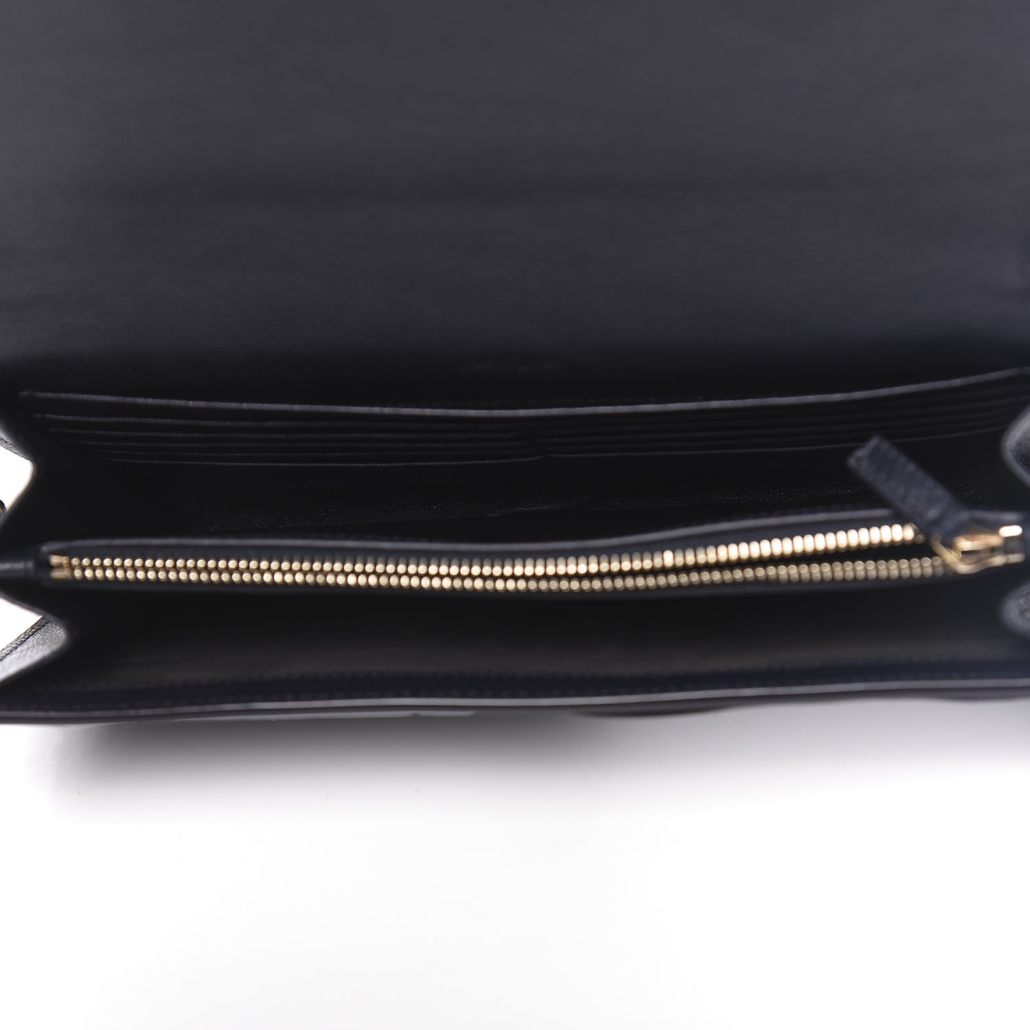 Saint Laurent Calfskin Monogram Belle de Jour Chain Clutch Navy 5 of 11