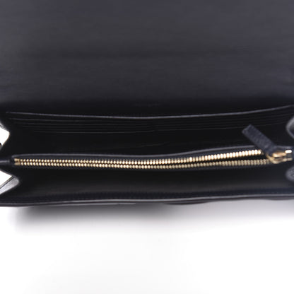 Saint Laurent Calfskin Monogram Belle de Jour Chain Clutch Navy 5 of 11