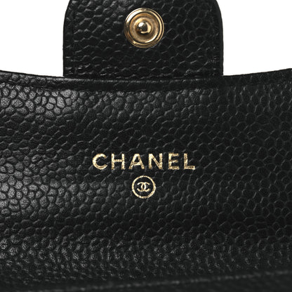 Chanel Caviar Quilted Flap Card Holder Wallet Black 6 of 11