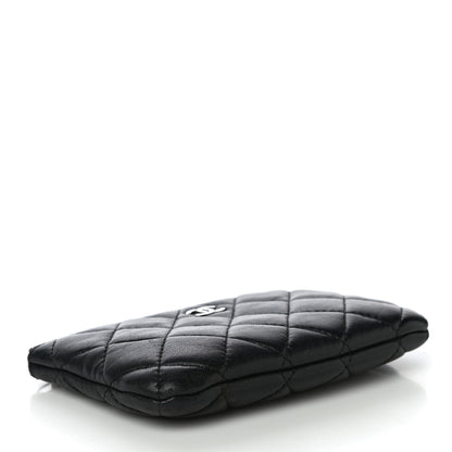 Chanel Lambskin Quilted Small Cosmetic Case Black 4 of 12