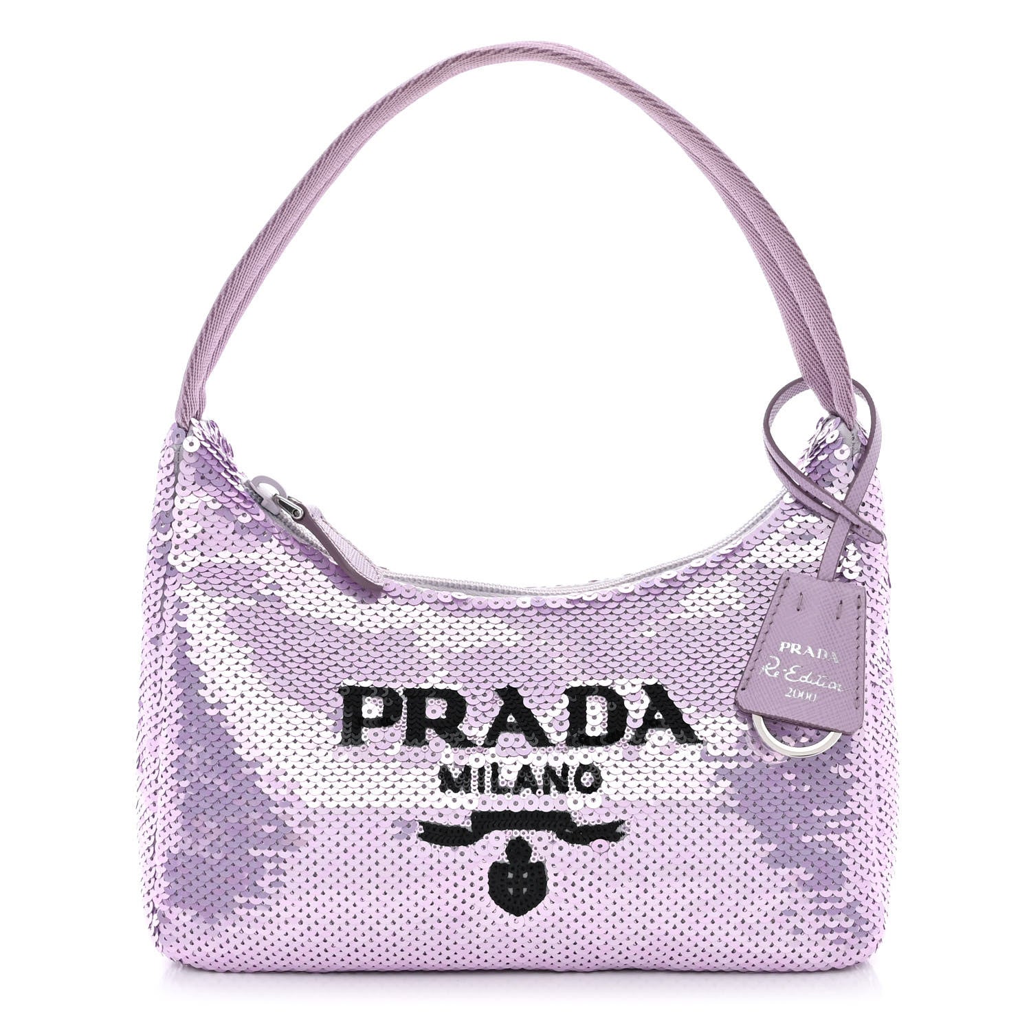Prada Paillettes Sequin Mini Re-Edition 2000 Bag Lilium Black 1 of 13