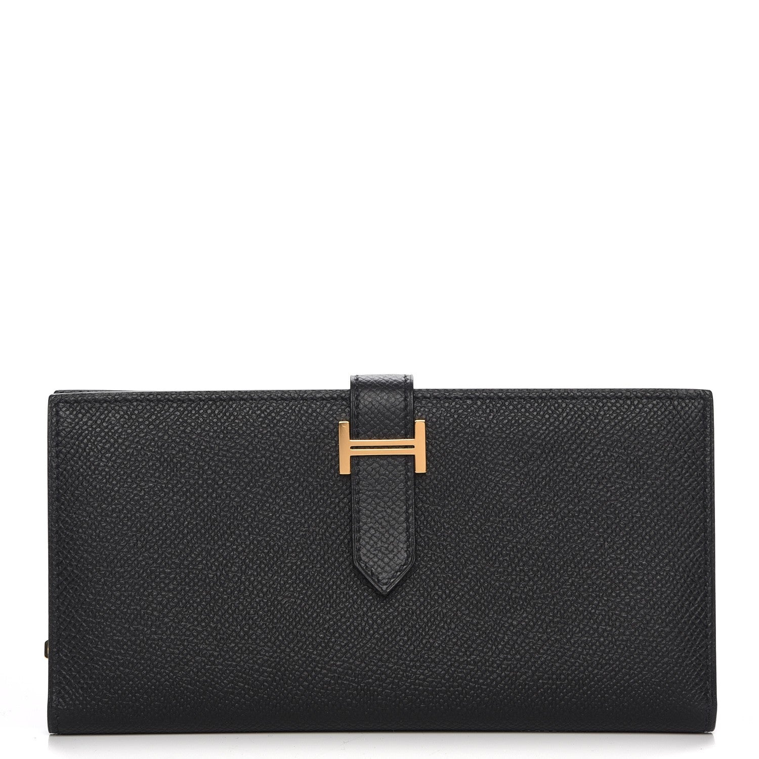 Hermes Epsom Bearn Gusset Wallet Black 1 of 8
