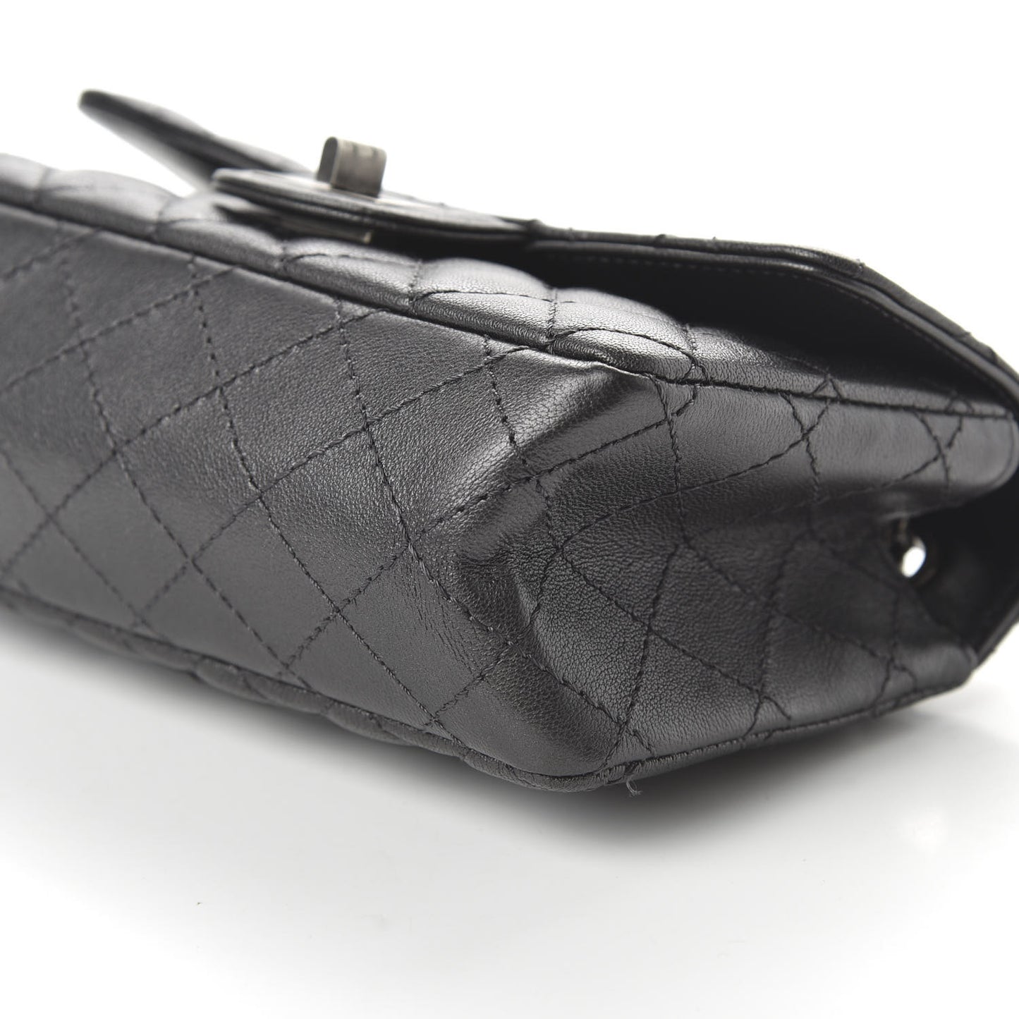 Sheepskin Quilted 2.55 Reissue Mini Flap Dark Grey