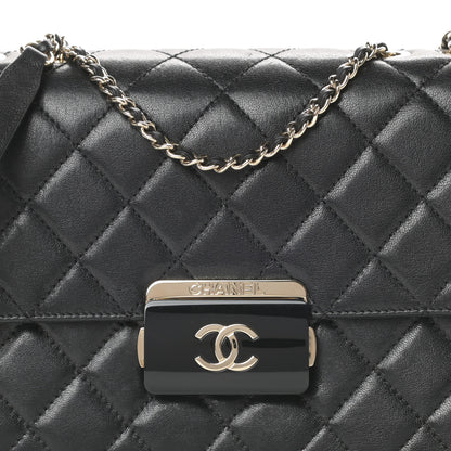 Chanel Sheepskin Quilted Beauty Lock Flap Black 8 of 13
