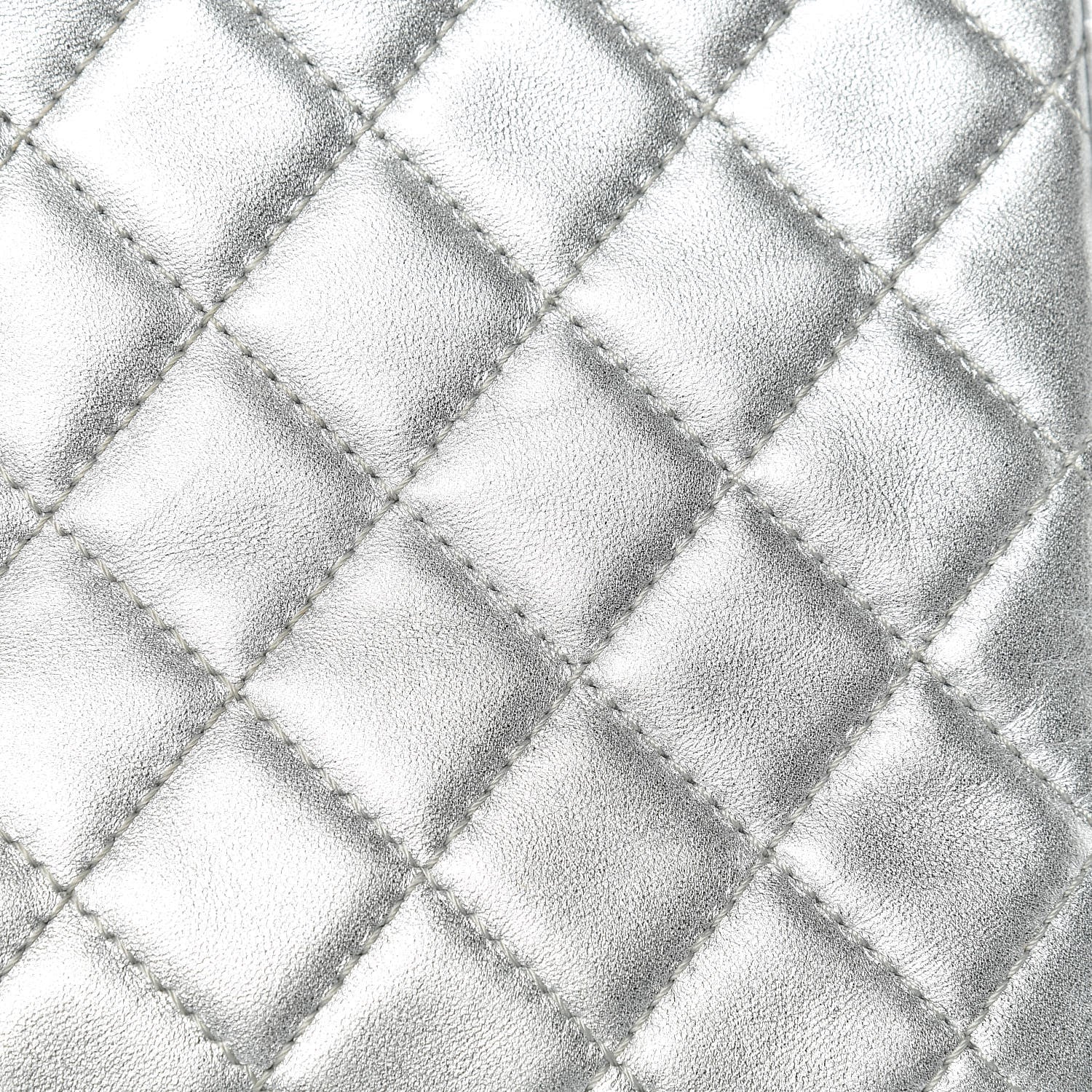Chanel Metallic Lambskin Quilted Maxi Single Flap Silver 27 of 27