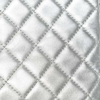 Chanel Metallic Lambskin Quilted Maxi Single Flap Silver 27 of 27
