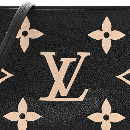 Louis Vuitton Empreinte Monogram Giant Double Zip Pochette Black Cream 8 of 11
