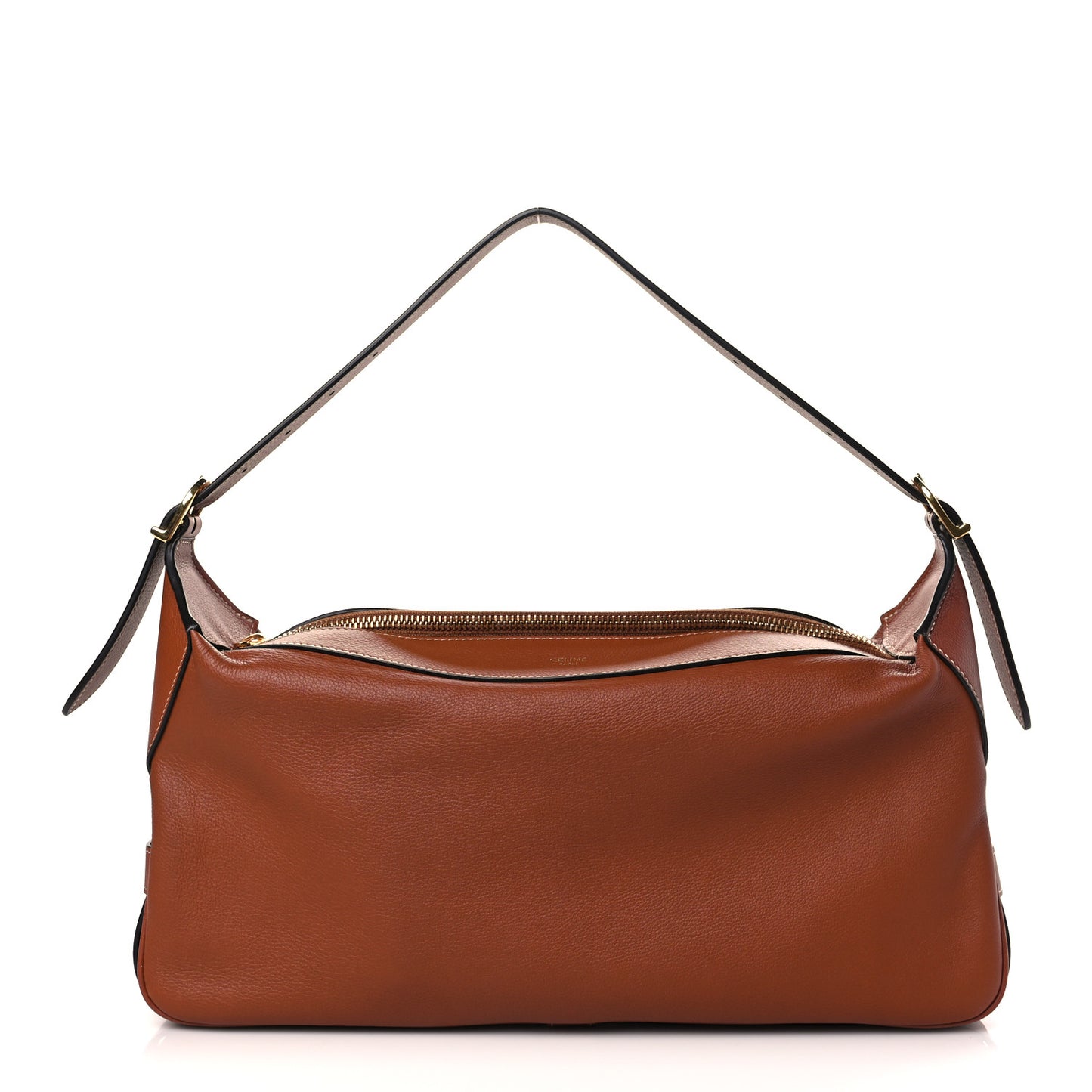 Supple Calfskin Medium Romy Shoulder Bag Tan